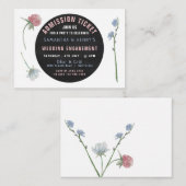 ワイルド フローラル チョークボード 入場券 エンクロージャーカード (正面/裏面)