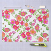 ワイルド ブライヤー ローズ ピンク フローラル ティッシュ ペーパー (クラフト)