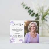 ワイルド ブルーベル お葬式 感謝カード 招待状 (スタンド正面)