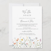 ワイルド マルチカラー フローラル ヴァウ リニューアル 招待状 (正面)