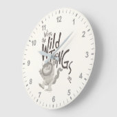 ワイルド・モノが引用文 ラージ壁時計 (傾斜)