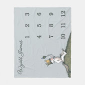 ワイルド・モノが月に一度のマイルストーンになるベビー フリースブランケット (正面)