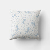 ワイルド・モノの青いフローラ クッション (裏面)