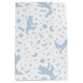 ワイルド・モノの青いフローラ ミディアムペーパーバッグ (正面)