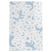 ワイルド・モノの青いフローラ ミディアムペーパーバッグ (裏面)