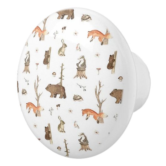 ワイルド ライフ セラミック ドア ノブ (右)