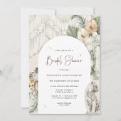 ワイルド・ラブ |ボホマクラメグリーナリーブライダルシャワー 招待状 (正面)