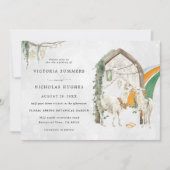 ワイルド・ラブ | Boho Macrame Llama Greenery 結婚's 招待状 (正面)