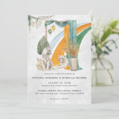 ワイルド・ラブ | Boho Macrame Tiger Greenery 結婚's 招待状 (スタンド正面)