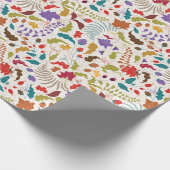 ワイルド・ローズ・ウッズ エキゾチック・フラワー・ガーデン ウェディング ラッピングペーパー (角)