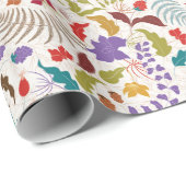 ワイルド・ローズ・ウッズ エキゾチック・フラワー・ガーデン ウェディング ラッピングペーパー (ロールコーナー)