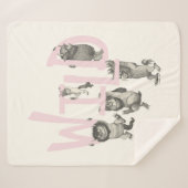 ワイルド |ワイルドモノとマックス – ピンク シェルパブランケット (正面(横))