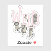 ワイルド |ワイルドモノとマックス – ピンク シール (シート)