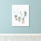 ワイルド |ワイルドモノとマックス – 青 キャンバスプリント (インサイチュ (ウッドフロア))