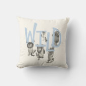 ワイルド |ワイルドモノとマックス – 青 クッション (正面)