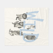 ワイルド |ワイルドモノとマックス – 青 フリースブランケット (正面(横))