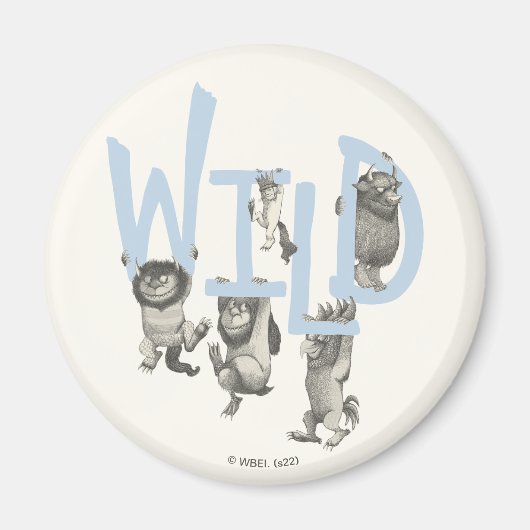 ワイルド |ワイルドモノとマックス – 青 マグネット (正面)