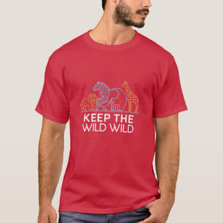 ワイルド+ワイルド+アニマル+プロテクションの家族を守ろう Tシャツ