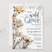 ワイルド・ワンが行く途中 | Boy Safariベビーシャワー 招待状 (正面)