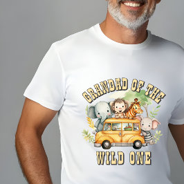 ワイルド・ワンの父の誕生日のサファリ動物たち Tシャツ