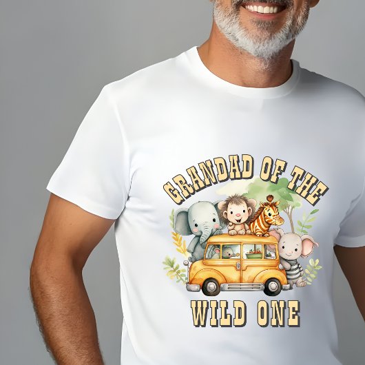 ワイルド・ワンの父の誕生日のサファリ動物たち Tシャツ
