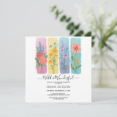 ワイルド&ワンダートウォーター色誕生日招待状 招待状 (スタンド正面)