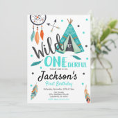 ワイルド&ワンダーフルドリームキャッチャー誕生日招待状 招待状 (スタンド正面)