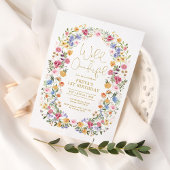 ワイルド&ワンダーフル春ワイルドフラワー1st誕生日 招待状