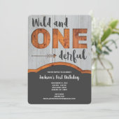 ワイルド・ワンダーフル・ファースト誕生日招待状 招待状 (スタンド正面)