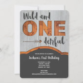ワイルド・ワンダーフル・ファースト誕生日招待状 招待状 (正面)