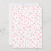 ワイルド・ワン動物園の動物の女の子のベビーシャワー 招待状 (裏面)