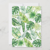 ワイルド・ワン誕生日招待状 ジャングルサファリの動物たち 招待状 (裏面)