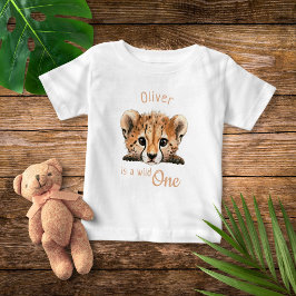 ワイルド・ワン かわいいヒマワリの赤ちゃんハチマキ 個性的な名前入り ベビーTシャツ