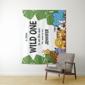 ワイルド・ワン・アライバル パーソナライズドサファリベイビーシャワー タペストリー (インサイチュ)