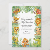 ワイルド・ワン・ウォーターカラー1歳誕生日感謝カード サンキューカード (正面)