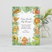 ワイルド・ワン・ウォーターカラー1歳誕生日感謝カード サンキューカード (スタンド正面)