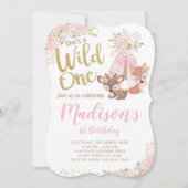 ワイルド・ワン、ウッドランド、トライバル 招待状 (正面)