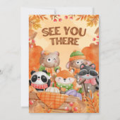 ワイルド・ワン・ウッドランド 1歳の誕生日招待状 招待状 (裏面)