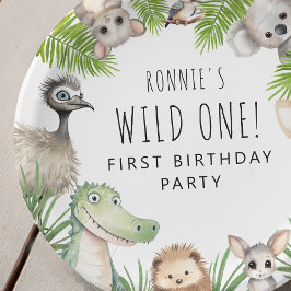 ワイルド・ワン!オーストラリアの動物の誕生日パーティー ペーパープレート