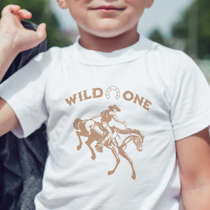 "ワイルド・ワン』カウボーイ・ウェスタン・キッズ・ファーストバースデー トドラーTシャツ