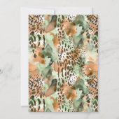 ワイルド・ワン・サファリ・アニマル・ベイビーシャワー招待状 招待状 (裏面)