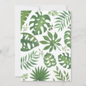 ワイルド・ワン・サファリ・ジャングル・ファースト1歳の誕生日ナンバー 招待状 (裏面)