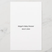 ワイルド・ワン・サファリ 彼女ならどっち?ベビーシャワーゲーム (裏面)