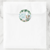 ワイルド・ワン・サファリ　1歳の誕生日 ラウンドシール (バッグ)