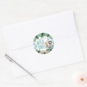 ワイルド・ワン・サファリ　1歳の誕生日 ラウンドシール (封筒)