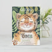 ワイルド・ワン ジャングル・アニマルズ サファリ 1歳の誕生日 招待状 (スタンド正面)