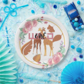 ワイルド・ワン ジャングル グリーン&ゴールド バースデー パーティ ペーパー ペーパープレート (パーティー)