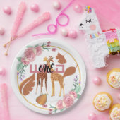 ワイルド・ワン ジャングル グリーン&ゴールド バースデー パーティ ペーパー ペーパープレート (パーティー)