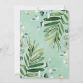 ワイルド·ワン·ジャングル·サファリ·グリーンリー1歳の誕生日ボーイ 招待状 (裏面)