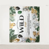 ワイルド・ワン ジャングル・サファリ 1歳の誕生日パーティー 背景 タペストリー (正面)